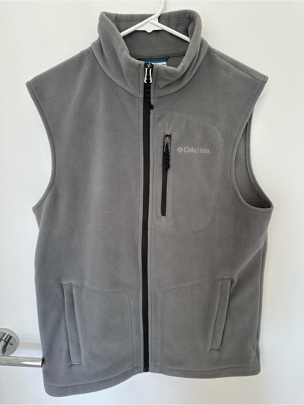 Columbia Men's Gray Full-Zip Fleece Vest
